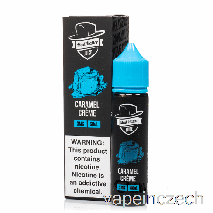 Karamelový Krém - šílený Kloboučník - 60ml 0mg Vape Bez Nikotinu